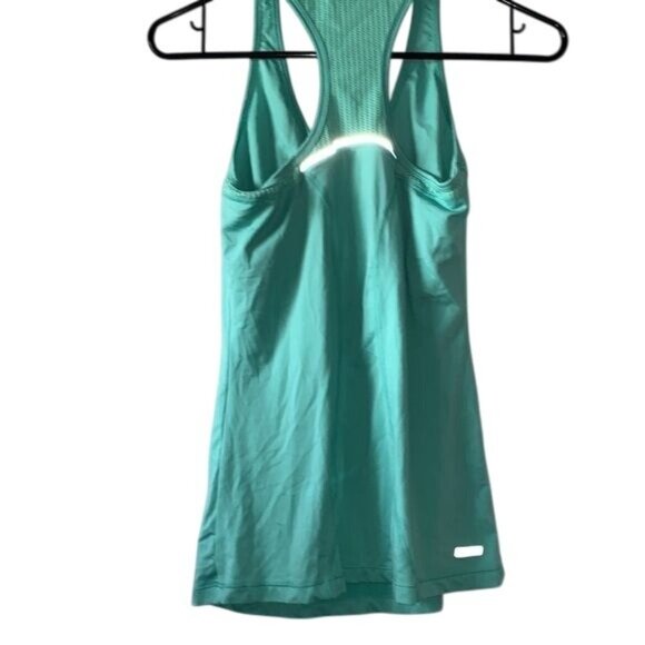 Danskin Now Womens Fitted Racerback Tank Top M Teal Polyester/Spandex Athletic W - Picture 4 of 9